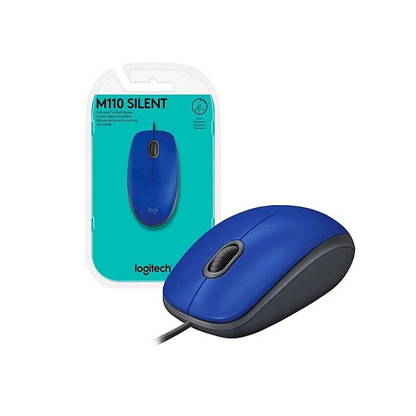 Mouse Usb M110 Silent Corded Azul Logitech