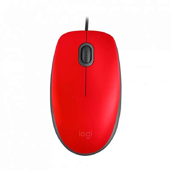 Mouse Usb M110 Silent Corded Vermelho Logitech