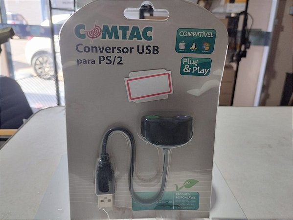 Adaptador Conversor USB para PS2 - COMTAC - 9052