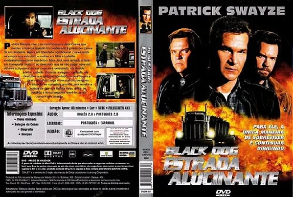 Dvd Black Dog - Estrada Alucinante - Patrick Swayze