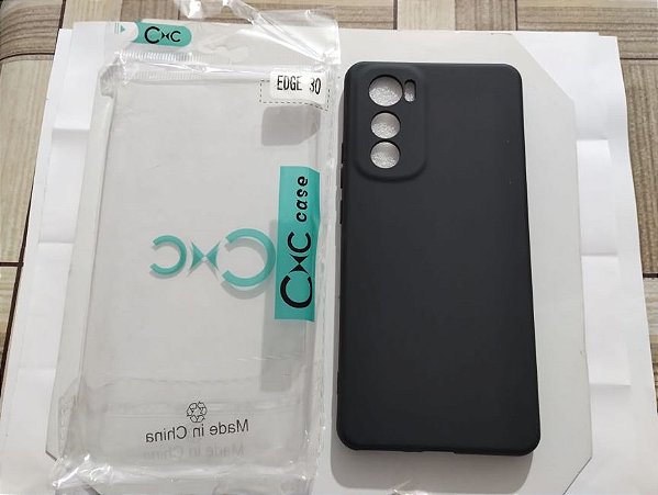Capinha Para Motorola Edge 30 Silicone - Preto