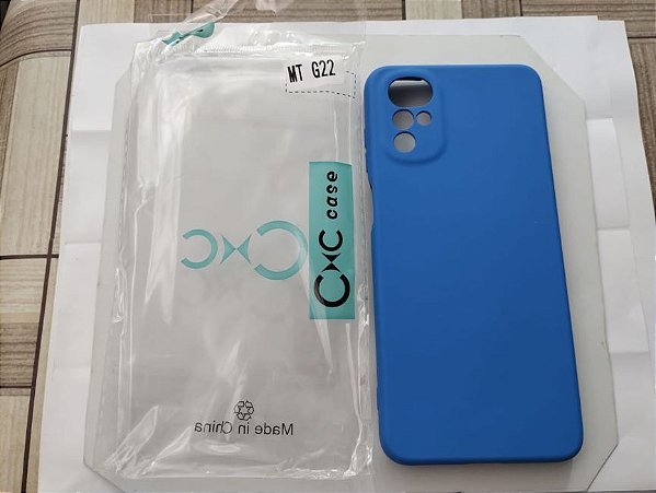 Capa Silicone Veludo P/ Moto G22 Xt2231 - Azul