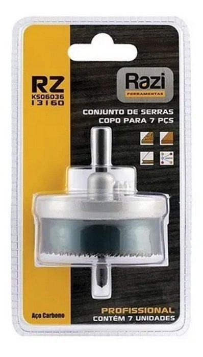 Conjunto Serra Copo 7 Pçs 25-32-38-45-50-56-63mm Razi 13160