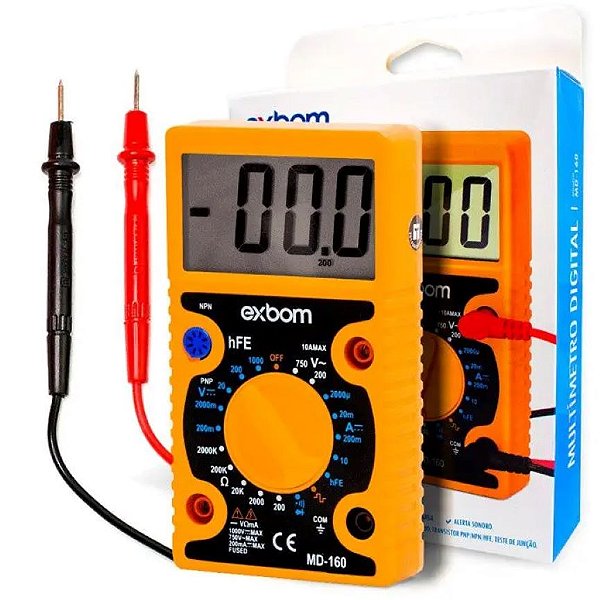 Multímetro Digital Profissional Portátil Exbom Md-160