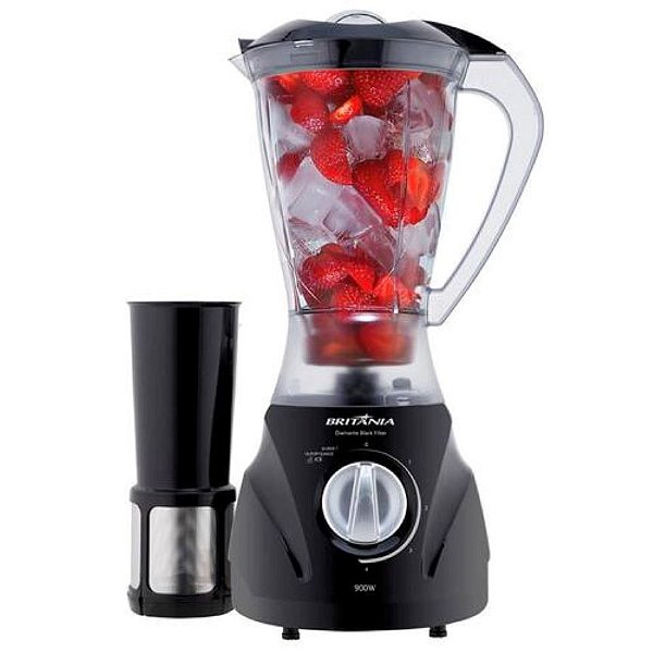 Liquidificador Britania Diamante Black 900W Preto 220v