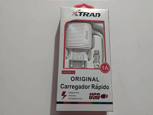 Carregador Rápido Lightning Xtrad CH0236-I6 Branco