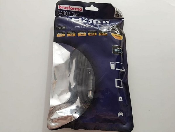 Cabo HDMI Brasforma HDMI-5005 5 Metros