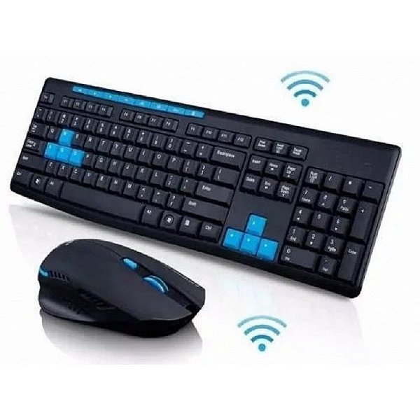 Teclado com Mouse Wireless sem fio para PC Multimídia - HK3800