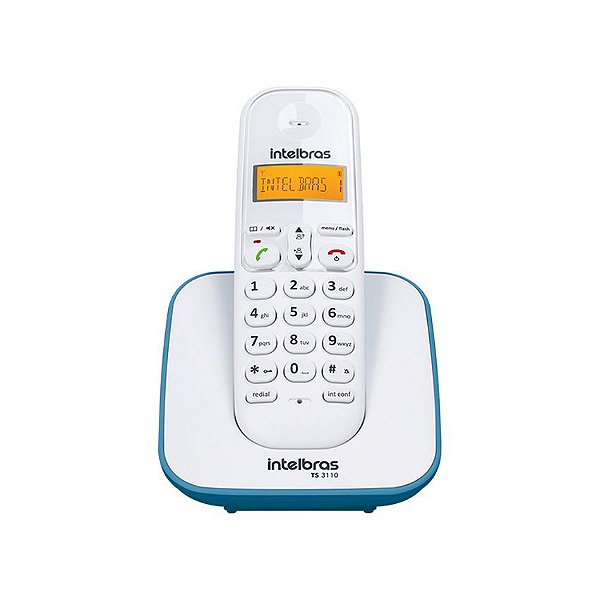 Telefone Sem Fio Intelbras TS3110 ID  Branco/Azul