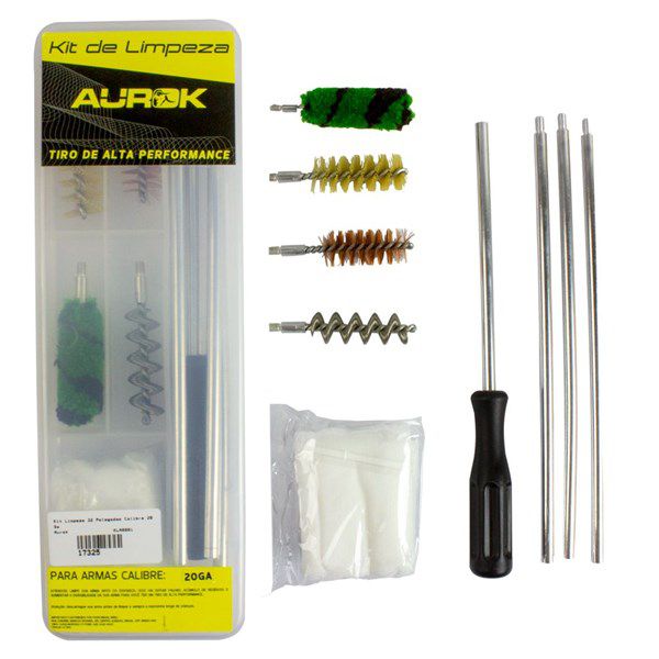 Kit de limpeza para espingarda 12GA ou 20GA - Aurok