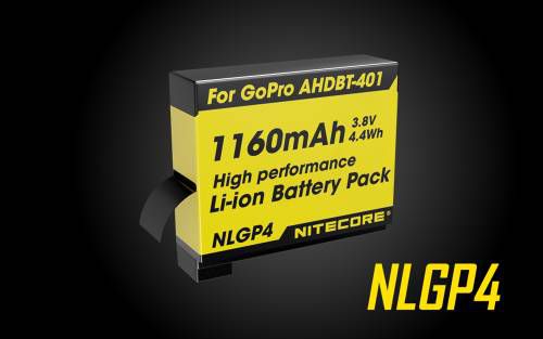 Bateria NL GOPRO 4 1160mah 3.8v 4.4wh - Nitecore