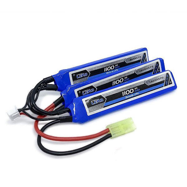 Bateria Lipo Ultra 11.1V/3S(3 pack) 1100mAh - 20C/40C - Leão