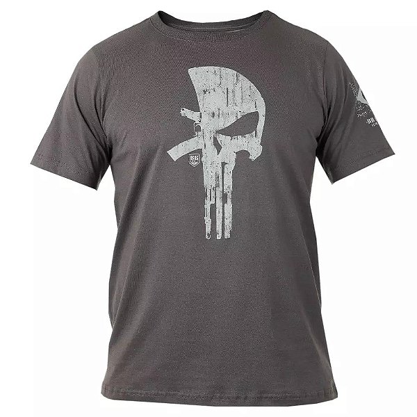 Camiseta Justiceiro Armado BR Force - Cinza
