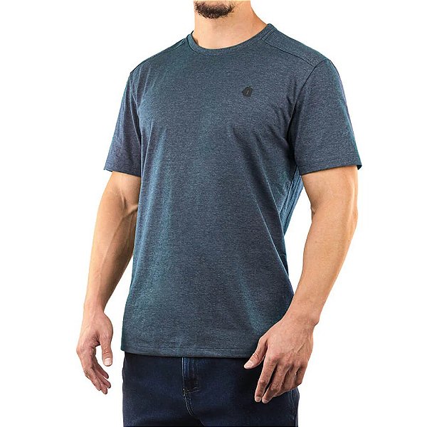 T-Shirt Basic Azul Mescla - Invictus