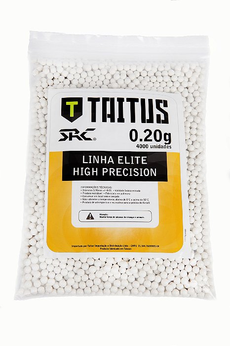 BBs SRC Taitus 0,20g Brancas – Pacote com 4000 bolinhas