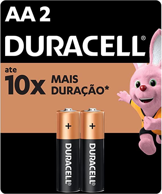 Pilha AA Peq. com 2 unidades - Duracell