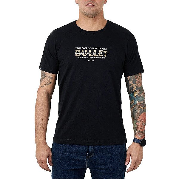 T-Shirt Basic Concept Bullet Preto - Invictus