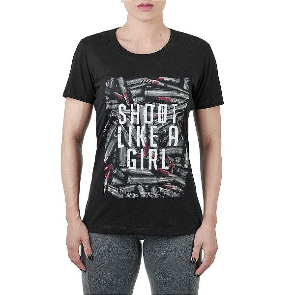 T-Shirt Concept Shoot Like a Girl Preto - Invictus