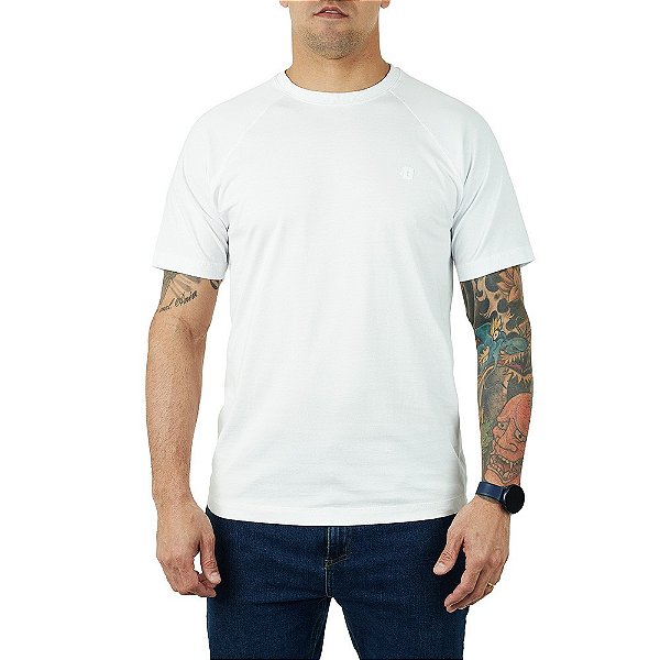 T-Shirt Raglan Basic Branco - Invictus