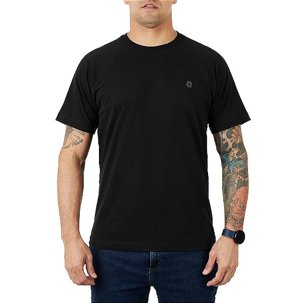 T-Shirt Raglan Basic Preto - Invictus