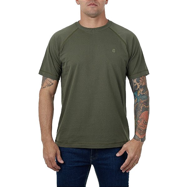 T-Shirt Raglan Basic Verde - Invictus