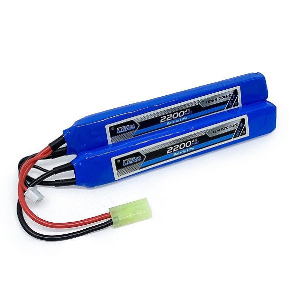 Bateria Lipo Ultra 7.4V/2S(2 pack) 2200mAh - 20C/40C - Airsoft - Leão