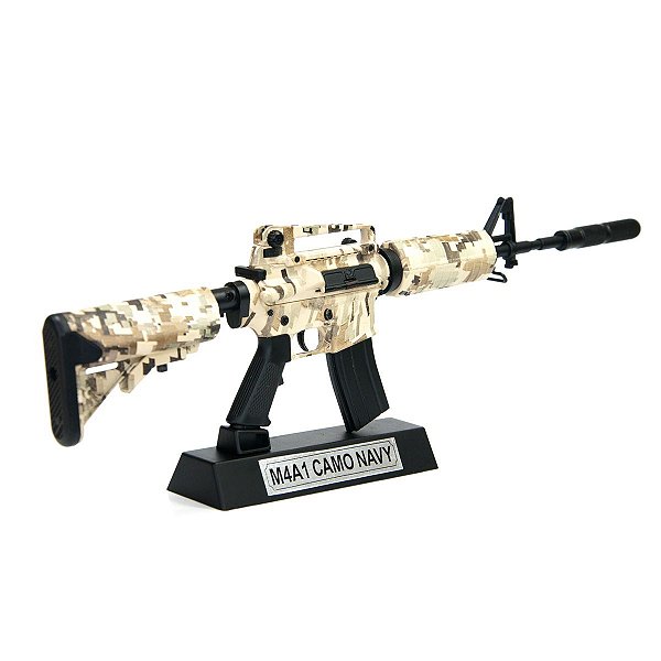 Miniatura Decorativa em Metal - M4A1 Camo navy