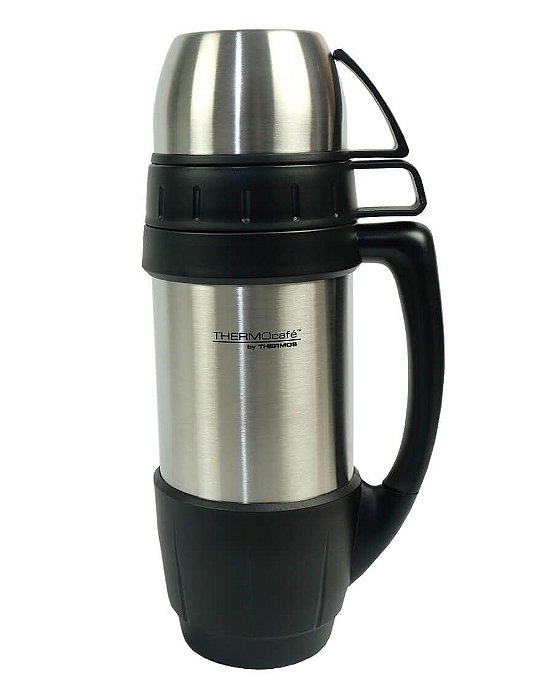 GARRAFA TÉRMICA ALASCA COM ALÇA PRATA 1L - THERMOS