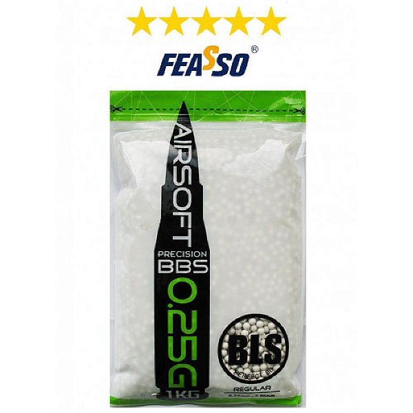 Bbs Bls Feasso 0,25g – Pacote  com 4000 bolinhas (1KG)