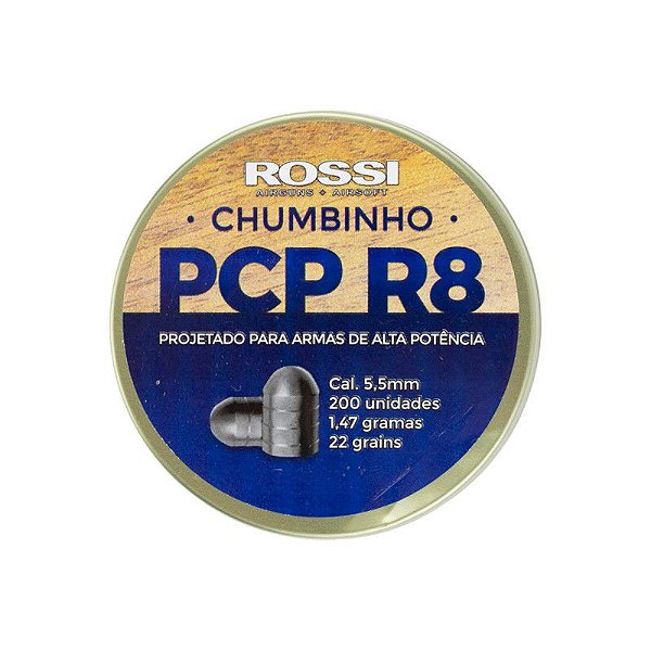 Chumbinho Rossi PCP R8 5,5mm (200UN)