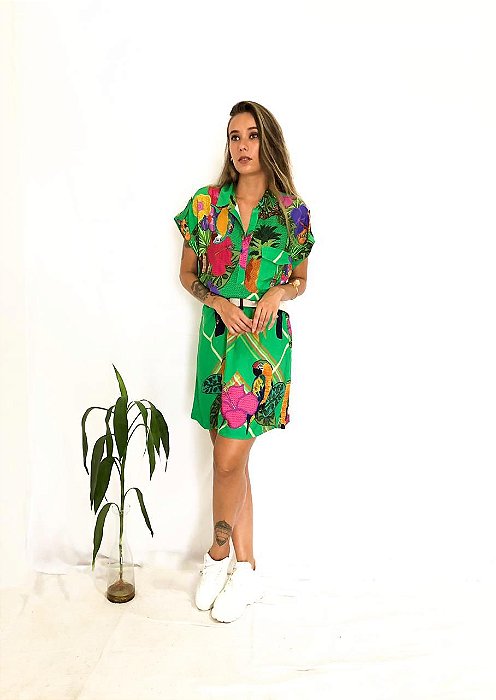 MALAGUETA: VESTIDO ESTAMPA VERDE TUCANO - Malagueta - WEDRESS - Sua loja  online de vestidos