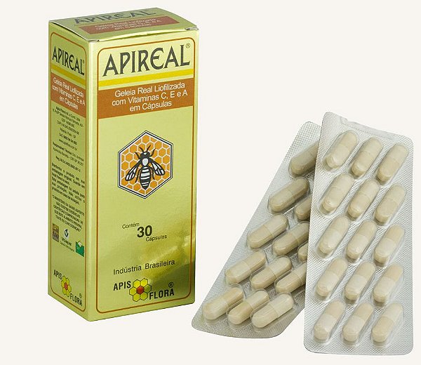 APIREAL - Geleia Real Natural Liofilizada cápsulas