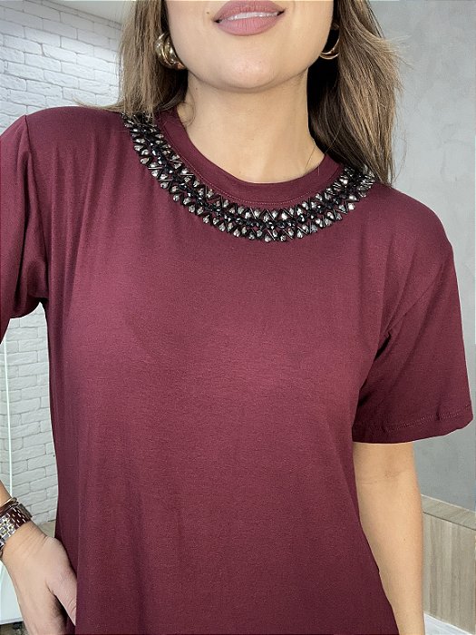 Vestido Mídi Vinho Darling