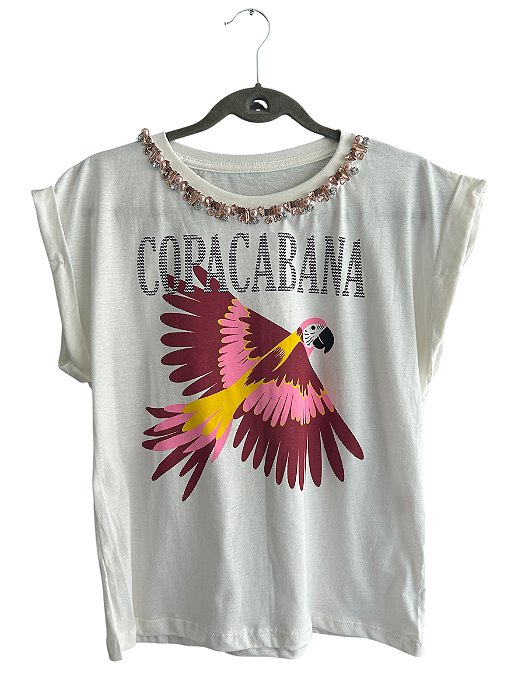 Tshirt Algodão Off White Cobacana Arara