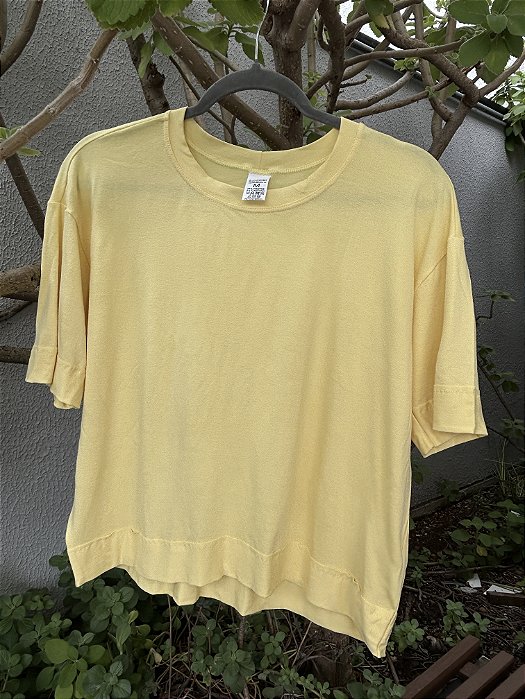 Blusa Soltinha Barrado Amarelo