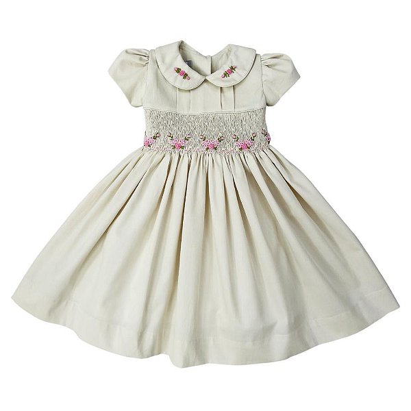 Vestido Infantil Casinha de Abelha Rafaela - Nude