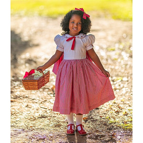 Vestido Infantil Xadrez Vermelho - Little Closet