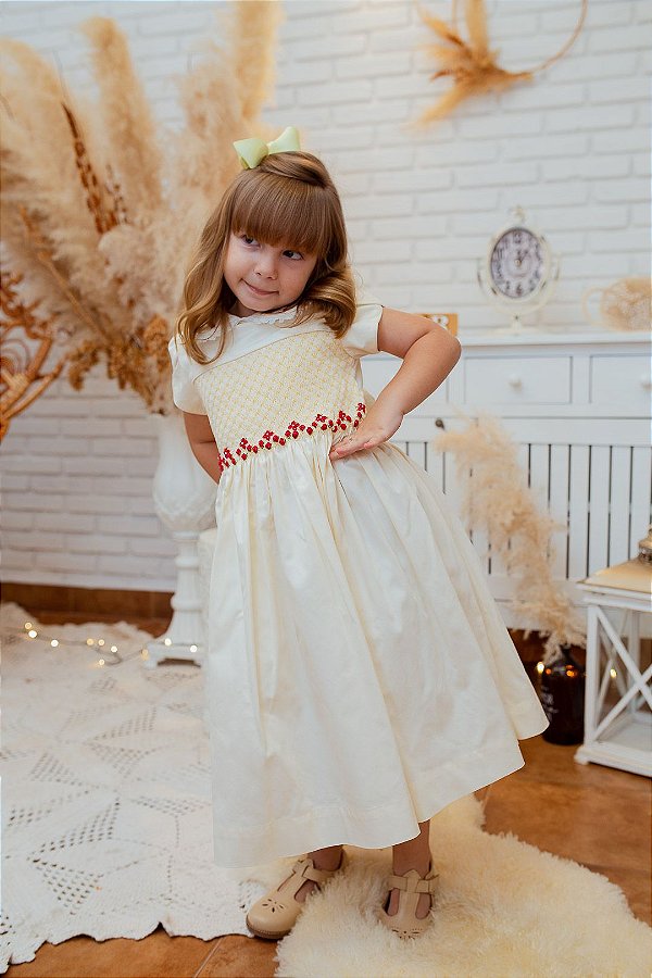Vestido Infantil Princesa Bela