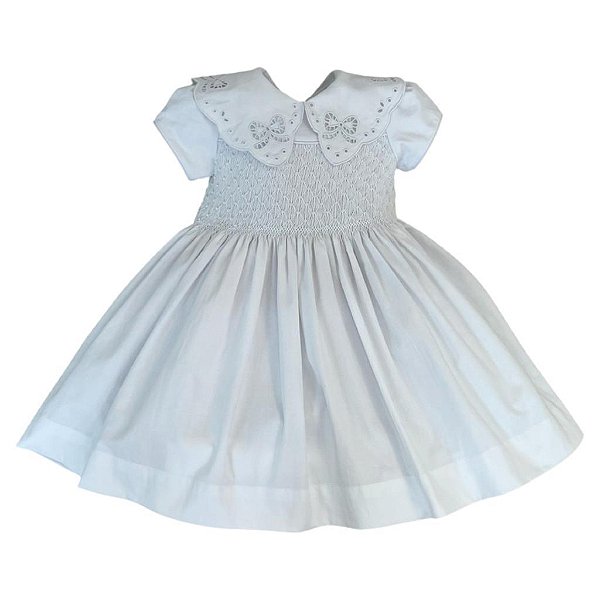 Vestido Infantil de Festa Casinha de Abelha Pérola - Branco