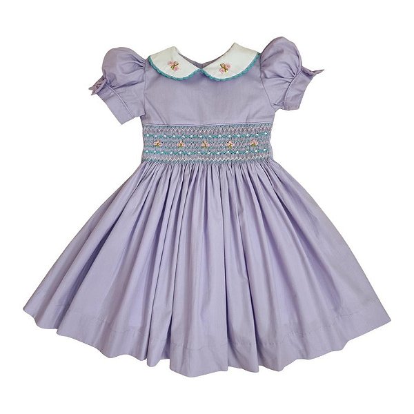 Vestido Infantil Casinha de Abelha Cissa - Lavanda