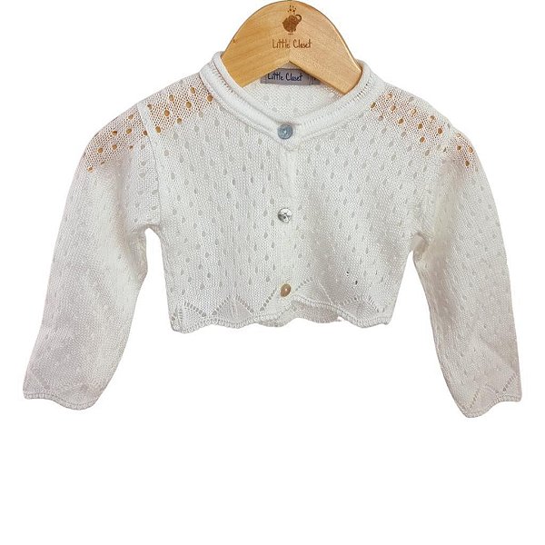 Casaco Infantil de Crochê - Branco - Little Closet | A Sua Loja de Vestidos  Infantis de Festa