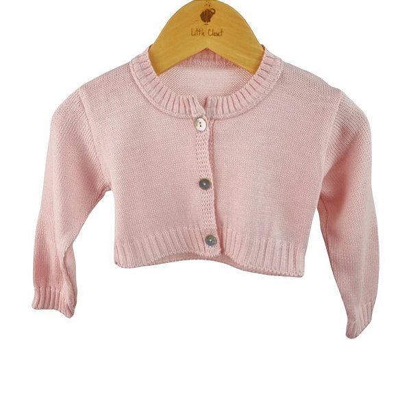 Casaco Infantil de tricot - Rosa