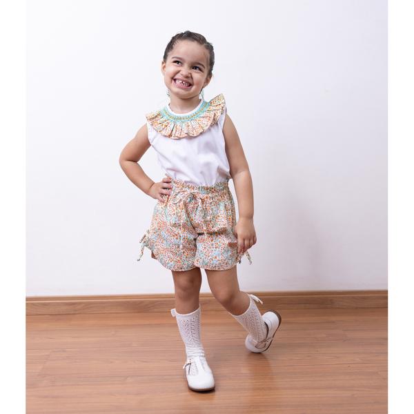 Conjunto Clássico Infantil Liberty Jabor - Laranja