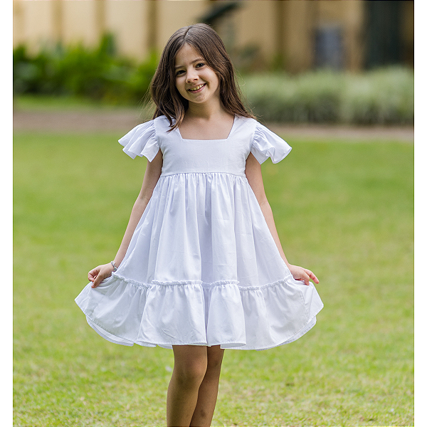 Vestido Infantil Leveza - Branco