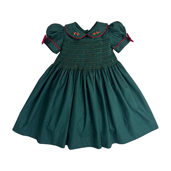 Vestido Infantil Casinha de Abelha Gabriela - Verde