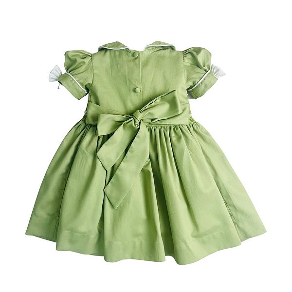 Vestido Infantil Casinha de Abelha Verde Oliva - Laçarote - Little Closet |  A Sua Loja de Vestidos Infantis de Festa