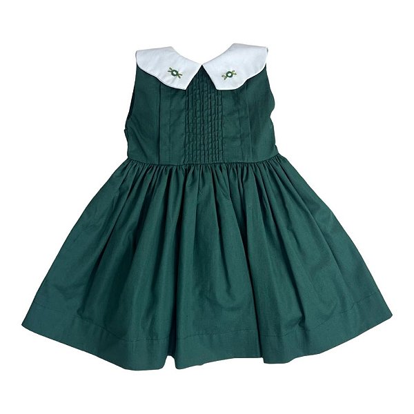 Vestido De Natal Infantil Verde Floresta - Magnólia