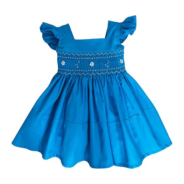 Vestido Infantil Casinha de Abelha Azul - Maré - Little Closet | A Sua Loja  de Vestidos Infantis de Festa