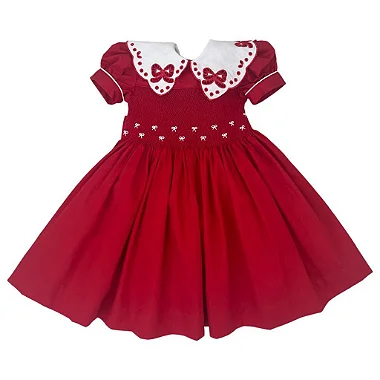 Vestido Bebê de Luxo Vermelho Casinha de Abelha - Eleonor