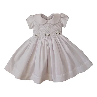 Vestido Bebê Branco Casinha de Abelha - Rococo
